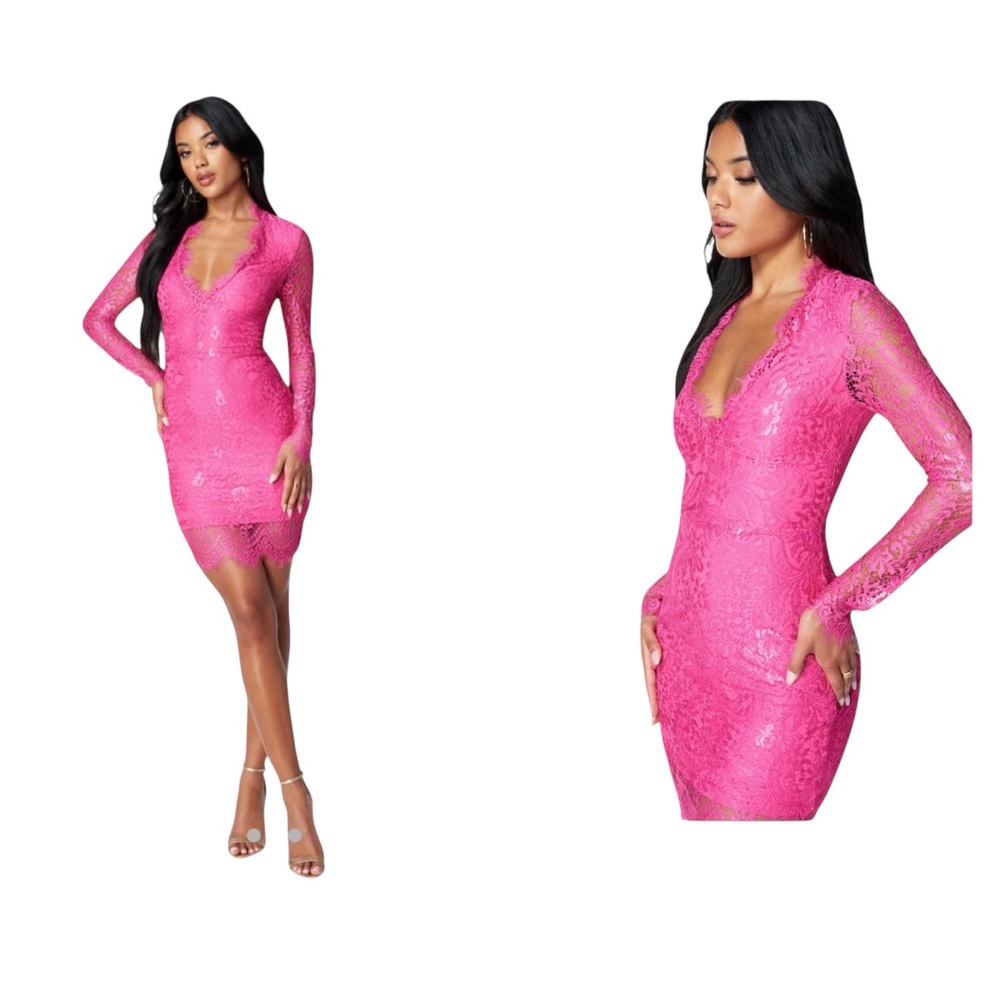 NWT SCALLOP LACE OPEN BACK MINI DRESS  size S